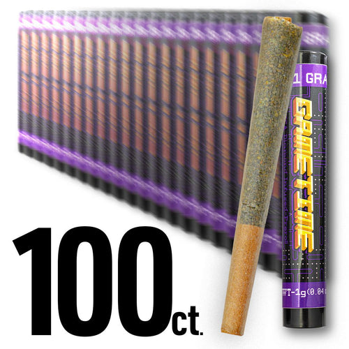 100 PACK Game Time INDICA - THCa Diamonds Infused Pre Rolls - 100 Bulk